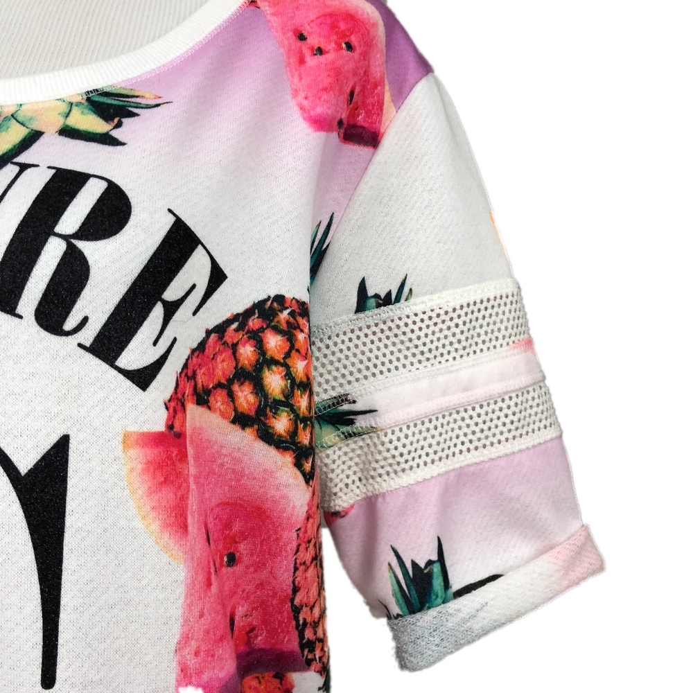 JUICY COUTURE Tropical Fruit Sweatshirt Top M - Picture 4 of 8